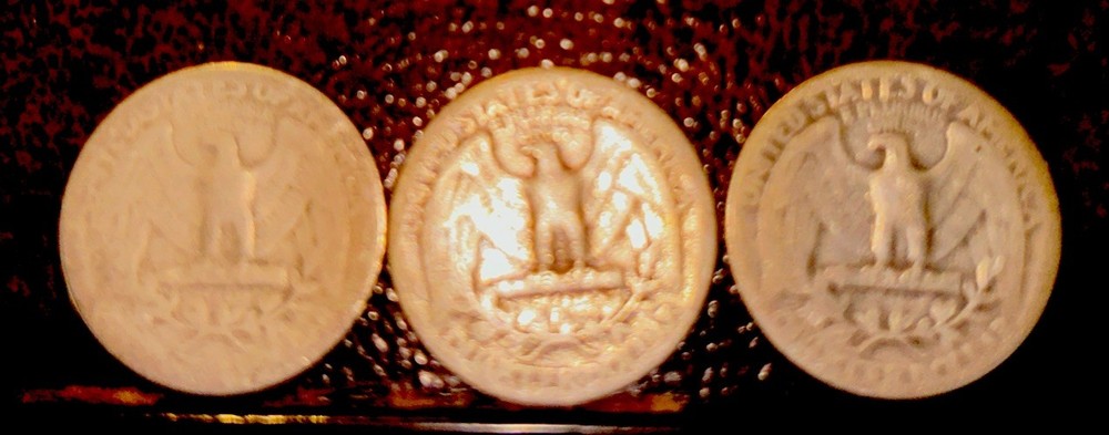 1934 Philadelphia 3 Silver Quarters