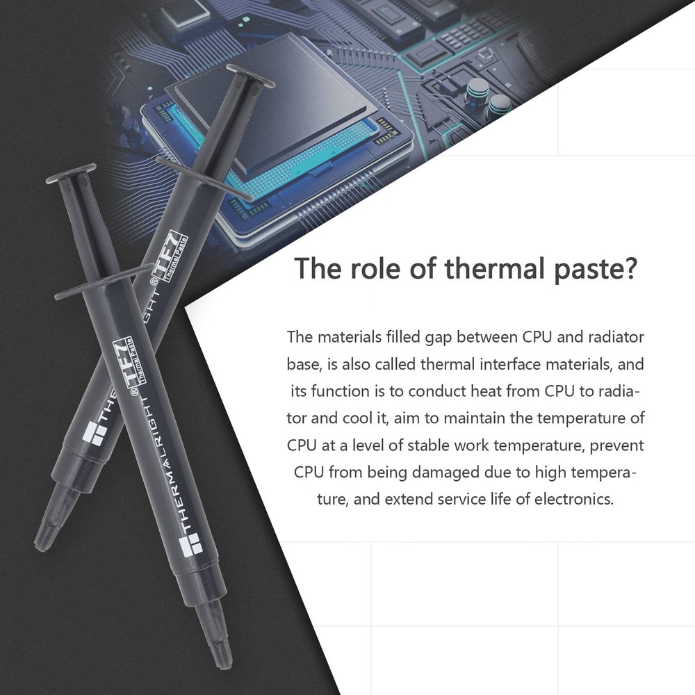 TF7 2g Thermal Compound Paste, 12.8W/m.k, CPU, GPU, Spatula, Heat Sink, Paste