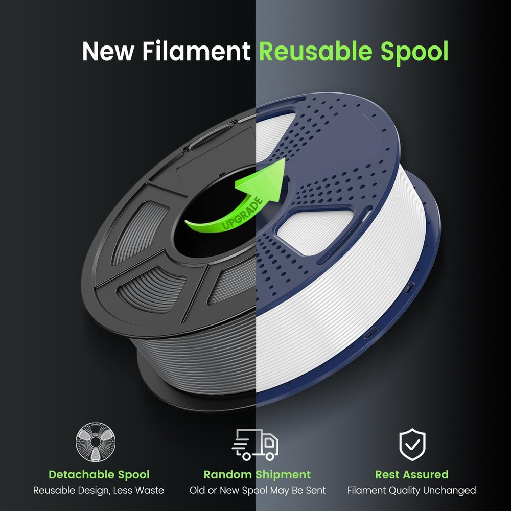 PLA 3D Printer Filament 1.75mm Black +/-0.02mm Dimensional Accuracy FDM Printer