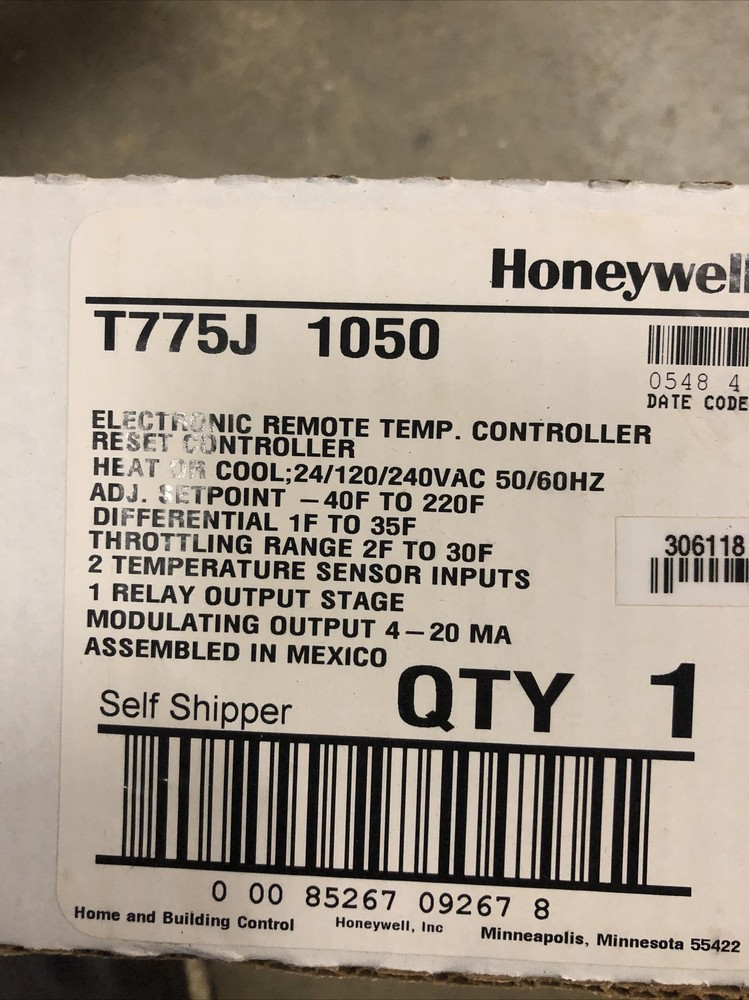 HONEYWELL T775J1050 TEMPERATURE CONTROLLER