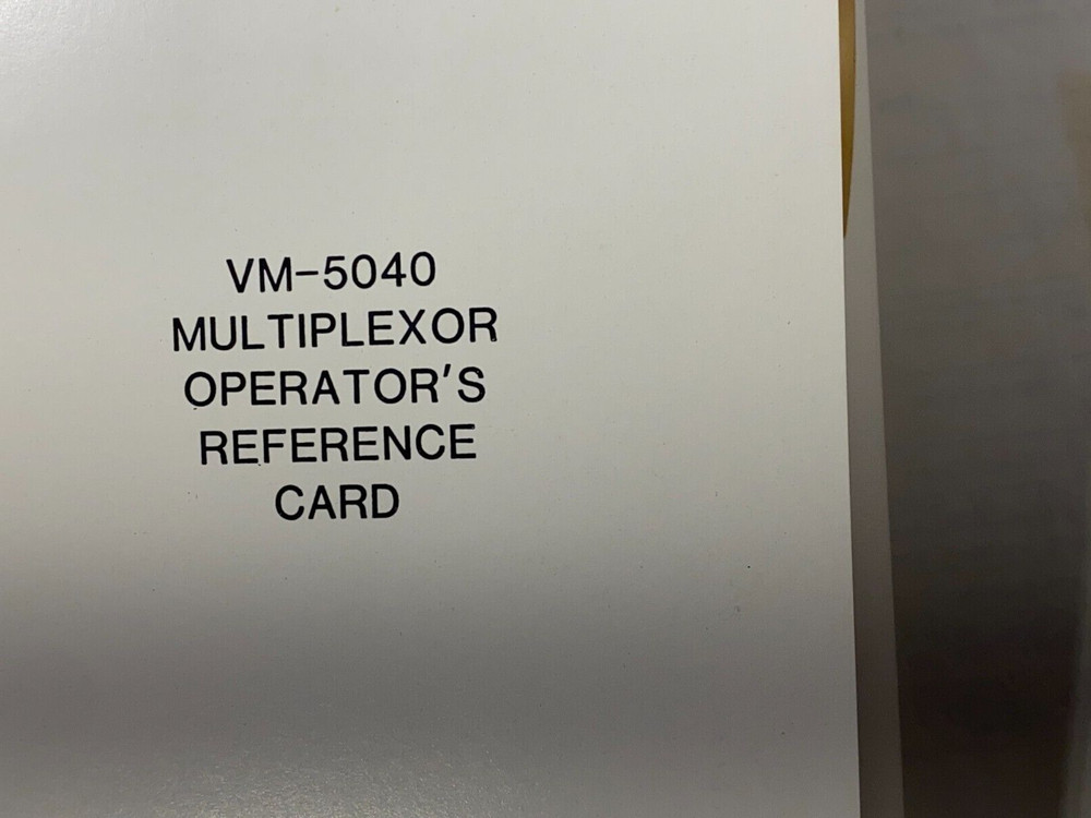 Seiko VM 5040 Unpacking instructions Booklet Manual Users Guide Multiplexor