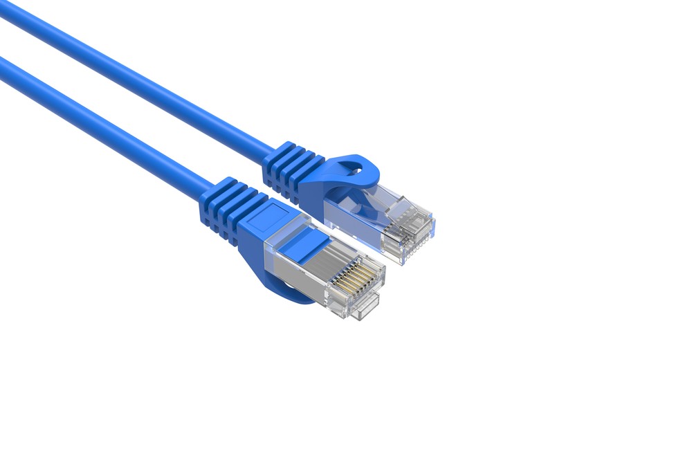 Cat6 Slim Patch Cable 26AWG Bare Copper RJ-45 Ethernet Cable 10ft Blue 50 Pack