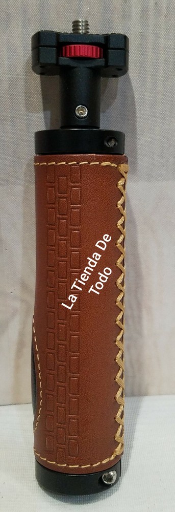 CAMERA LEATHER HANDLE WITH MINI ROD FOR VIDEO LIGHT READ