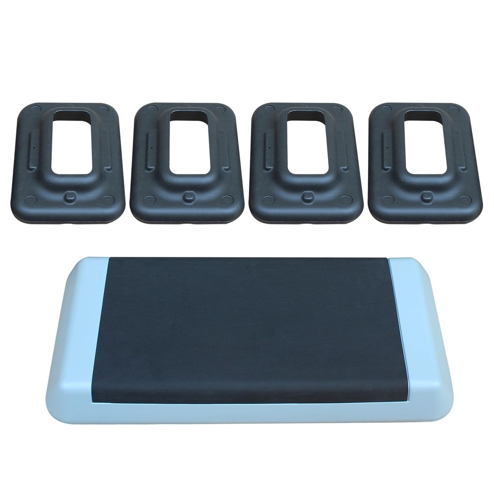Aerobic Step Platform 30" × 14" Height Adjustable Workout Step 4" - 6" for Fi...