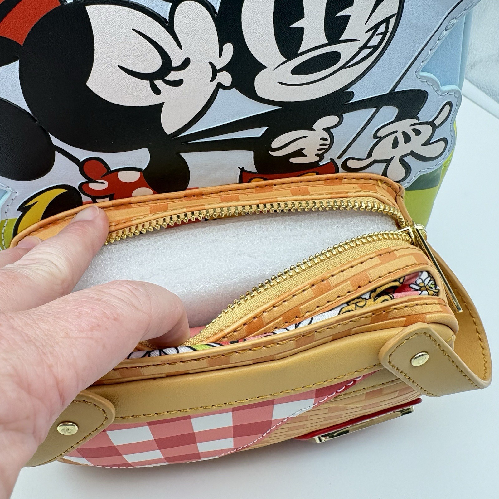 NEW Loungefly Disney Mickey & Friends Picnic Basket Mini Backpack with Coin Bag