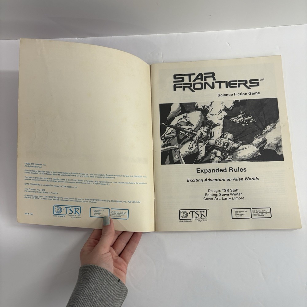 TSR Star Frontiers Alpha Dawn Basic Expanded Game Rules