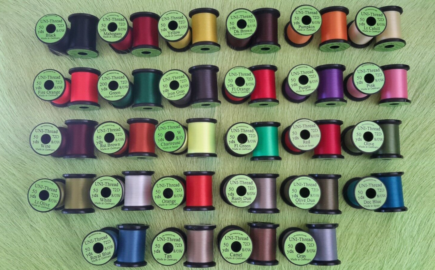 Fly Tying Thread Uni- thread (28) Spool Combo) Size 8/0 50 yard spools, 72 Den.