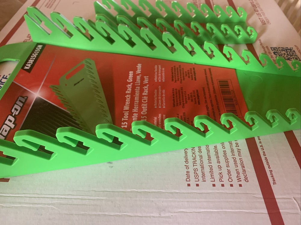 Snap-on Wrench Racks. Green Forward Set.