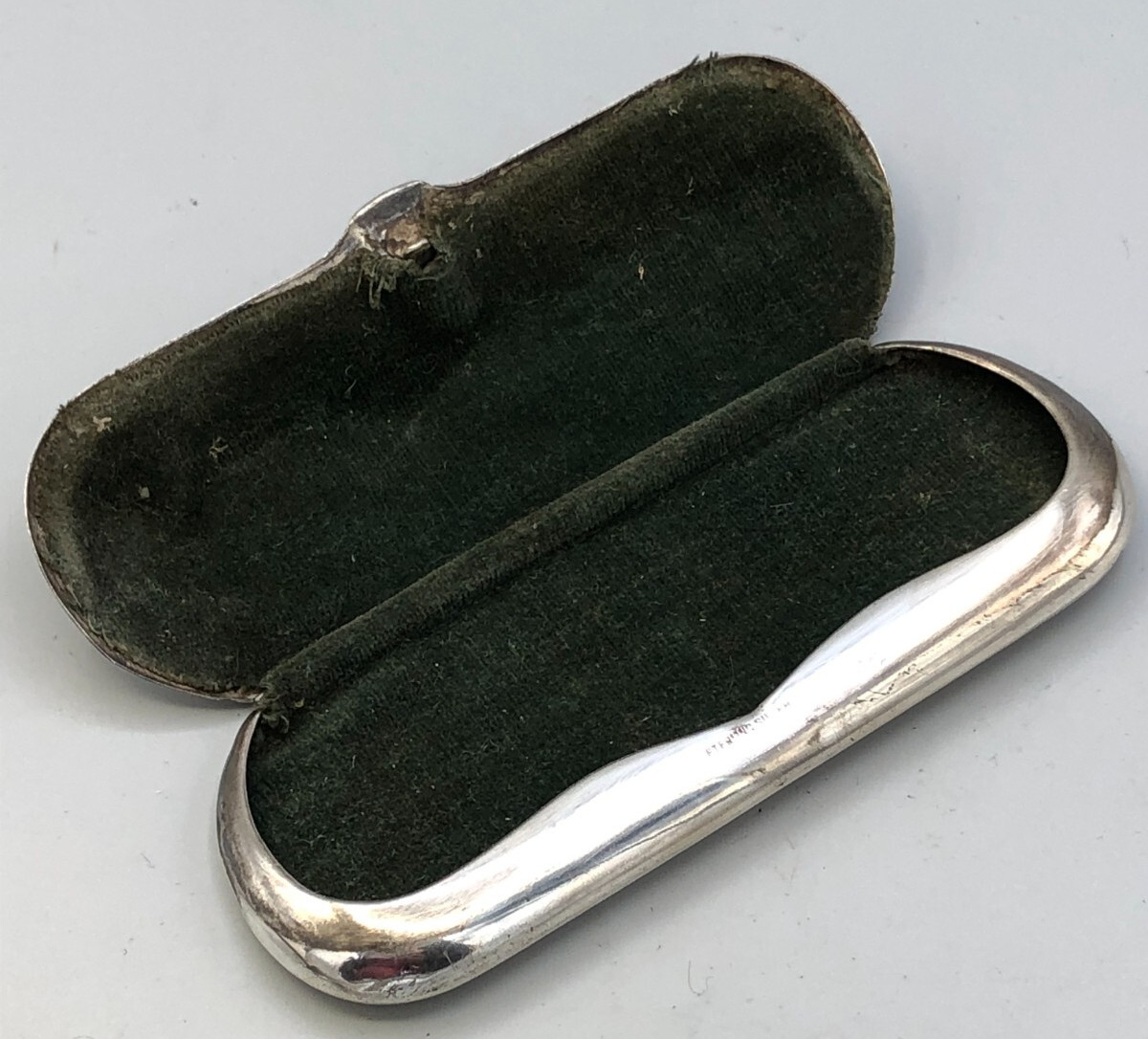 Antique Sterling Silver Eyeglass Case with liner, 4 3/8" x 1.75"