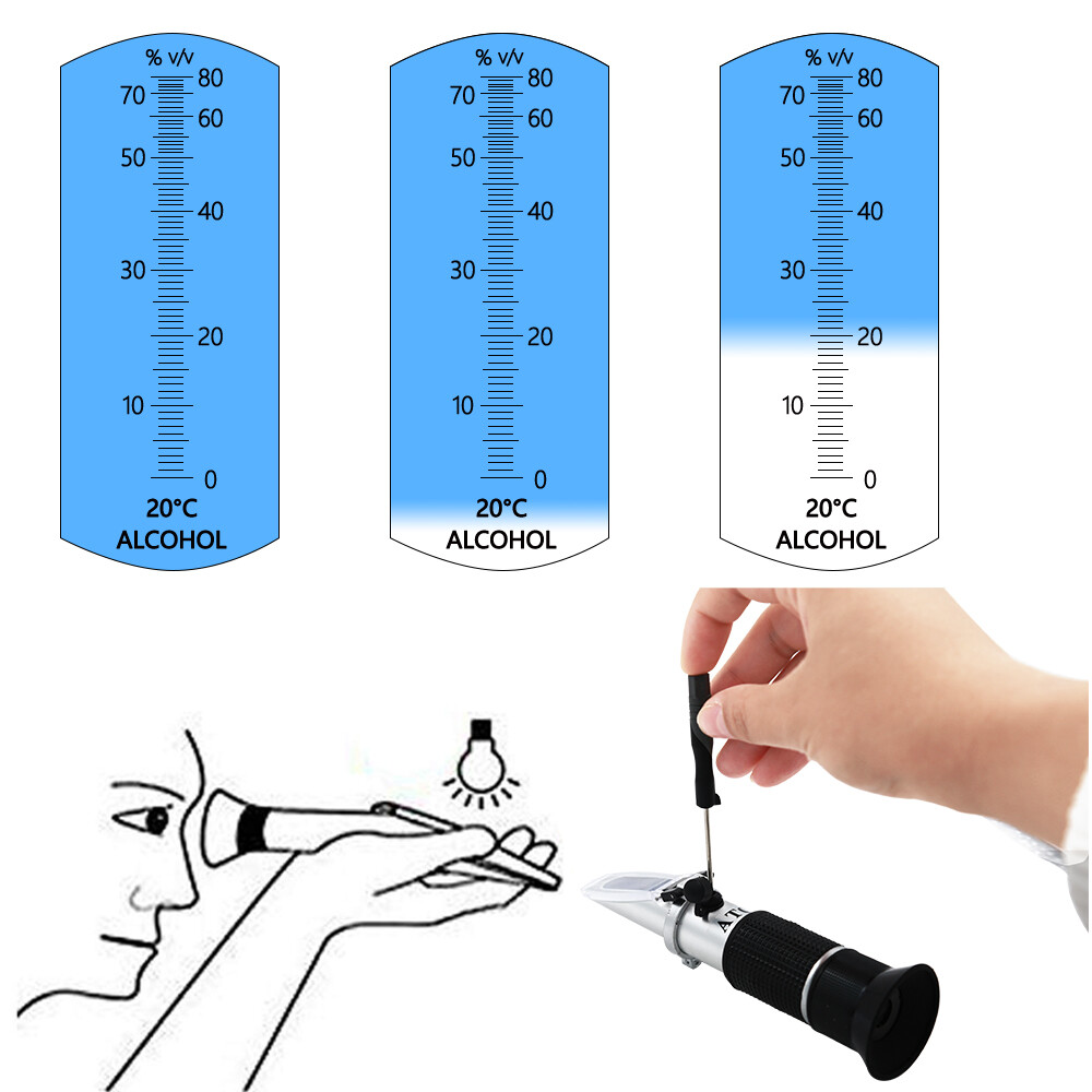 High Accuracy 0-80% Handheld Alcohol Concentration Measuring Instrument