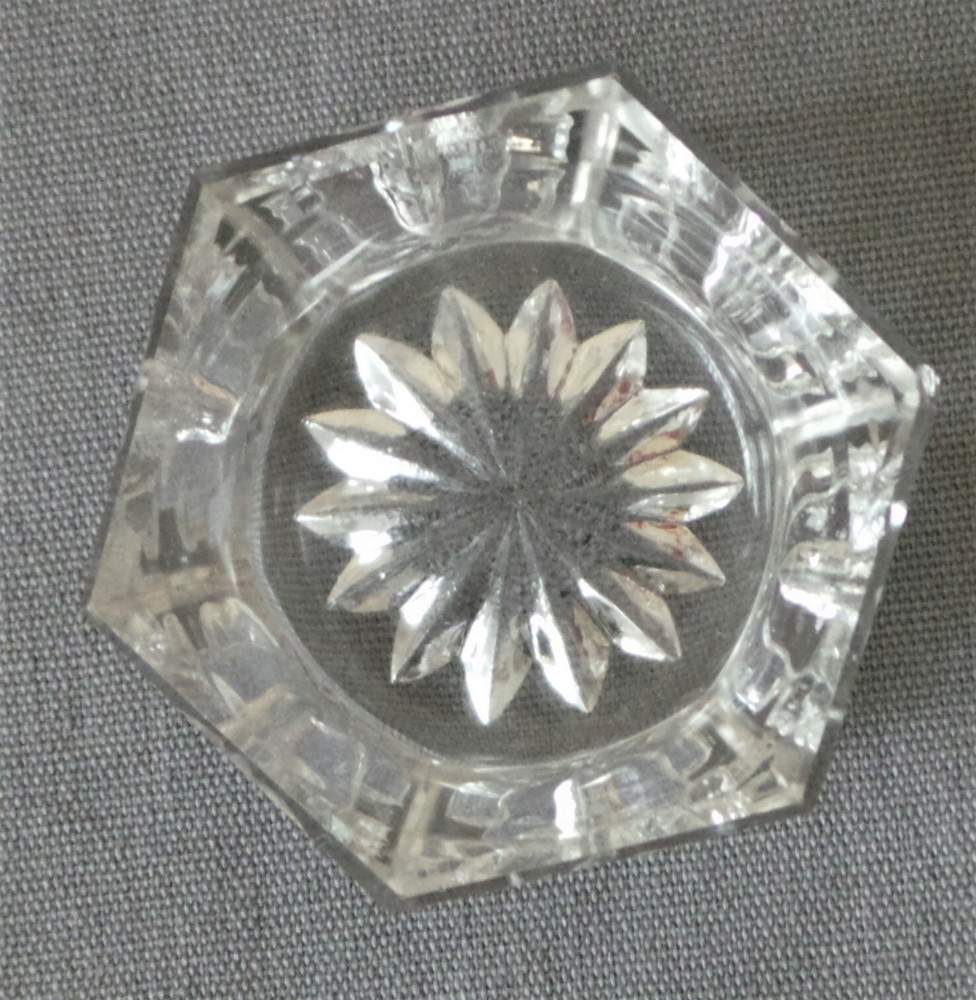 3 Antique Crystal Salt Cellars, Dips