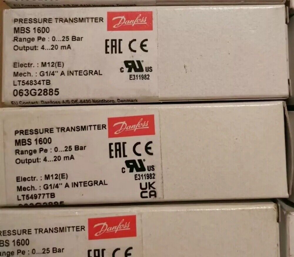 Danfoss MBS1600 063G2885 high temperature pressure sensor