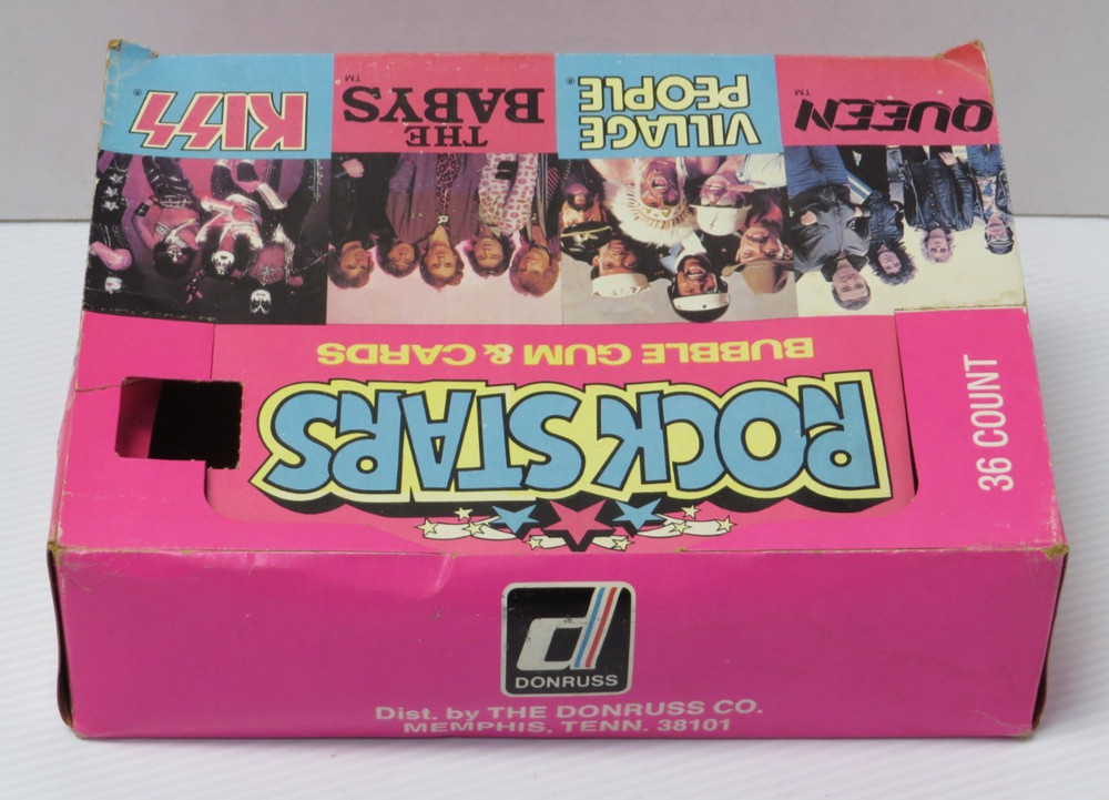 KISS DONRUSS ROCK STARS EMPTY BOX + 2 SEALED PACKS AUCOIN 1979