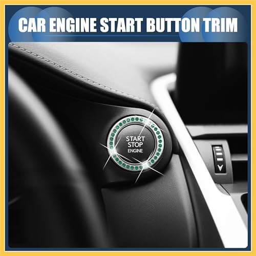 Universal Bling Car Engine Start Stop Button Cover, One Click Push Start