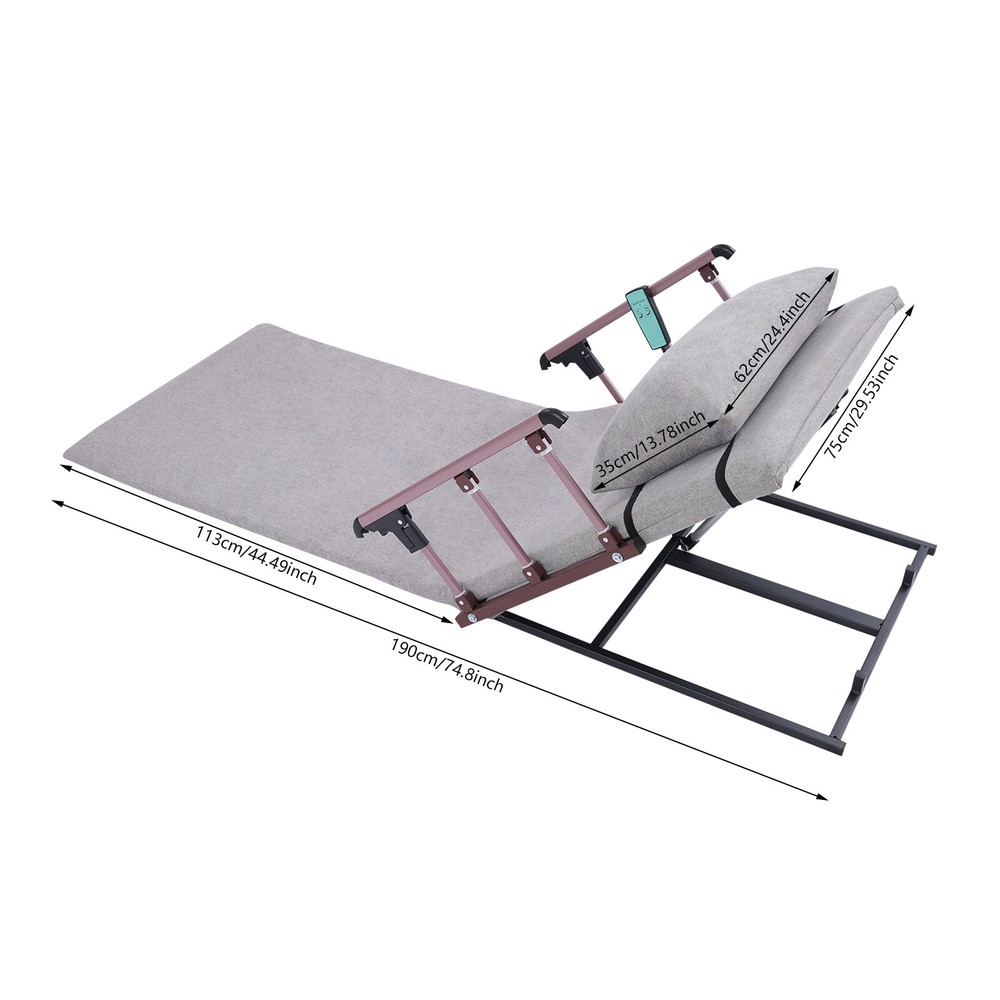 Electric Lifting Bed Backrest 2-80° Adjustable Back Rest Support Brand New--