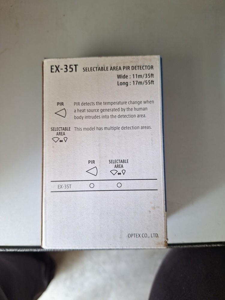 Optex EX-35T Selectable Area PIR Motion Detector 