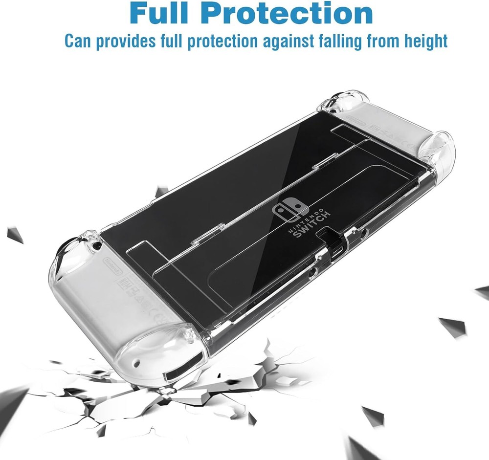 Clear Case for Switch OLED, Comfort Grip Shell