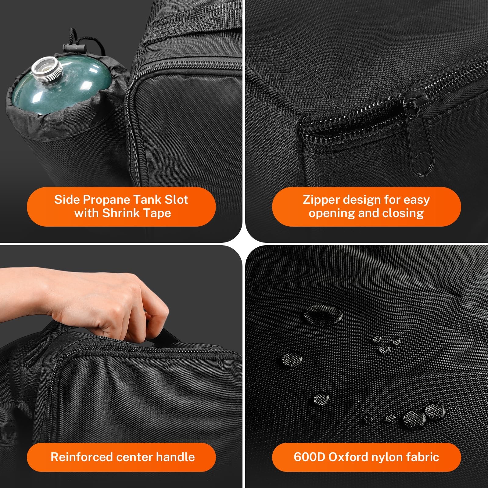 2-Burner Propane Stove with Griddle and Carrying Bag, Portable Camping Stove