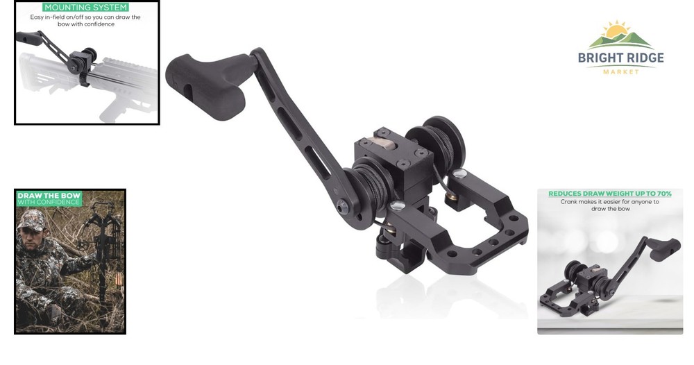 Crossbow Cocking Device with Easy Mounting System for Right or Left-Handed Users