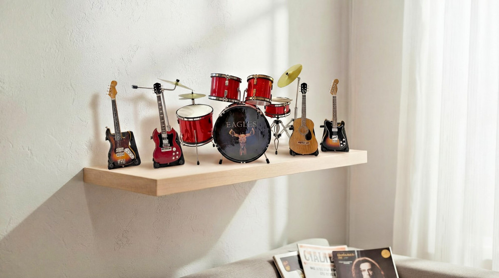 MINIATURE DRUM & GUITAR SET   -   EAGLES  #1