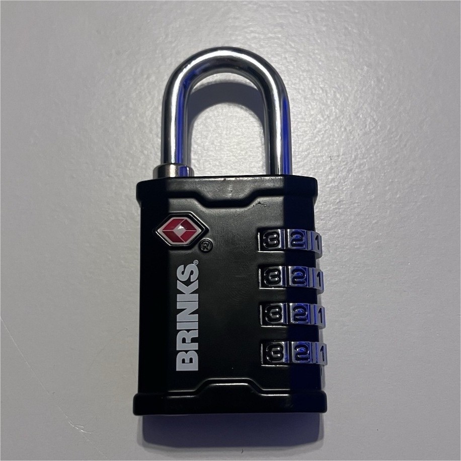 BRINKS TSA Approved Combination Travel Lock Black