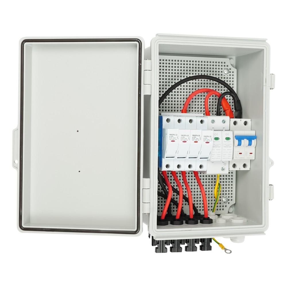 4String Waterproof Solar PV Combiner Box 63A Circuit Breaker Solar Panel System