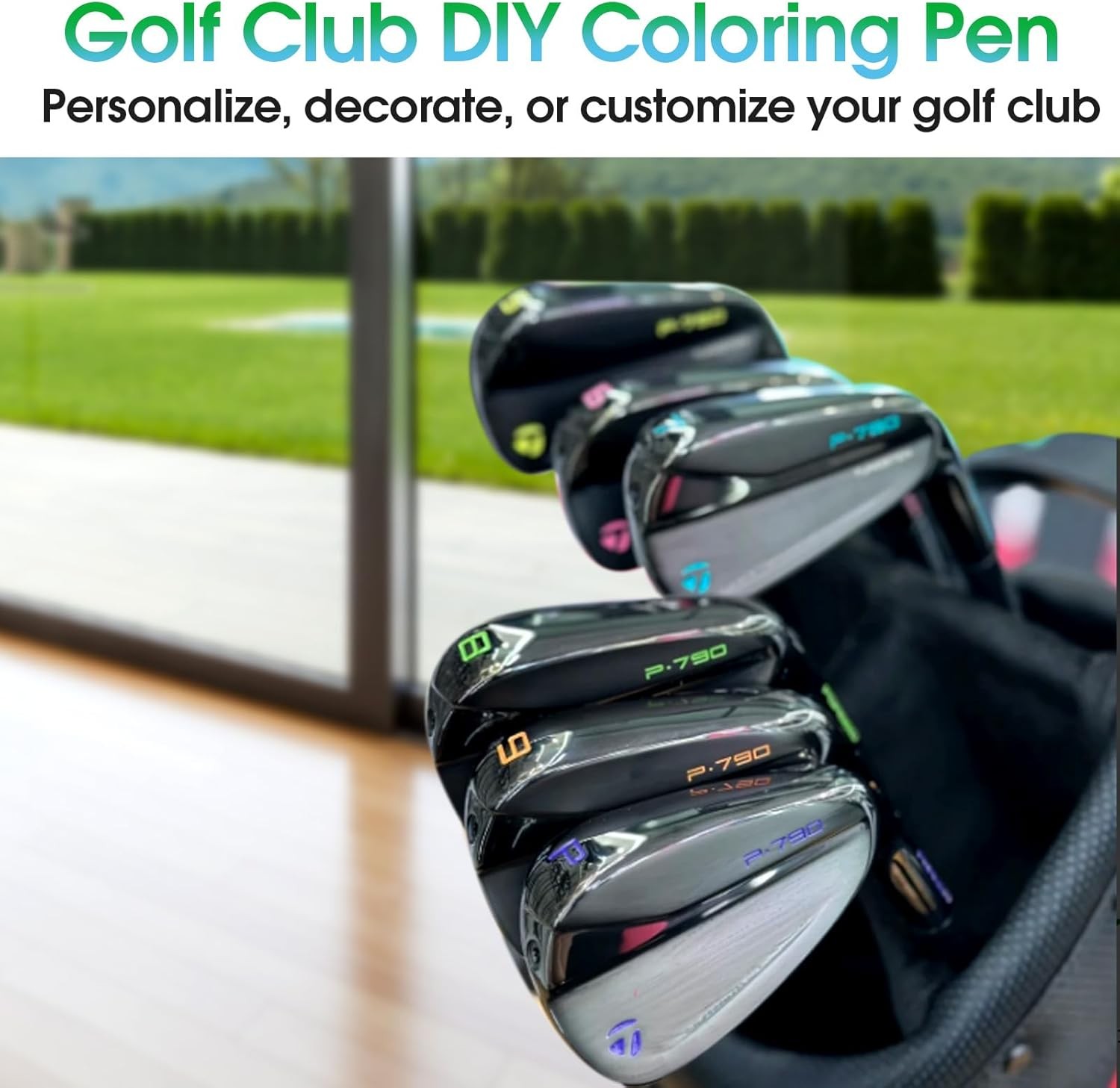 Golf Club Paint-9Pcs Golf Pens&Golf Markers for Fill in, Customize or Renovate Y