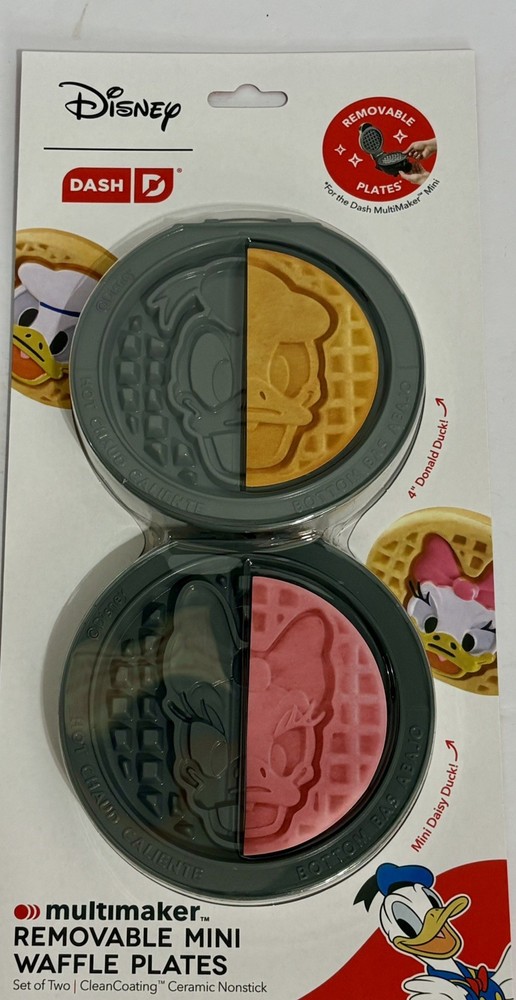 Disney Dash Mini Waffle Maker Multimaker with 4 Additional Character Plates NIB