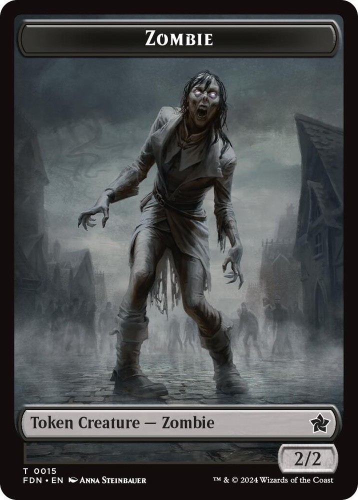 Zombie // Insect Doubled-Sided Token Foundations 15 // 21 MTG NM