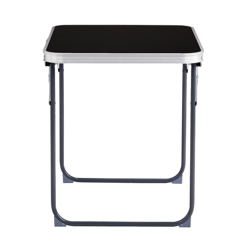 2.3ft Aluminum Camping Folding Table Black