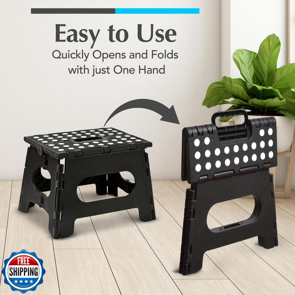 Handy Laundry Folding Step Stool - Sturdy Enough Collapsible Stool to Support