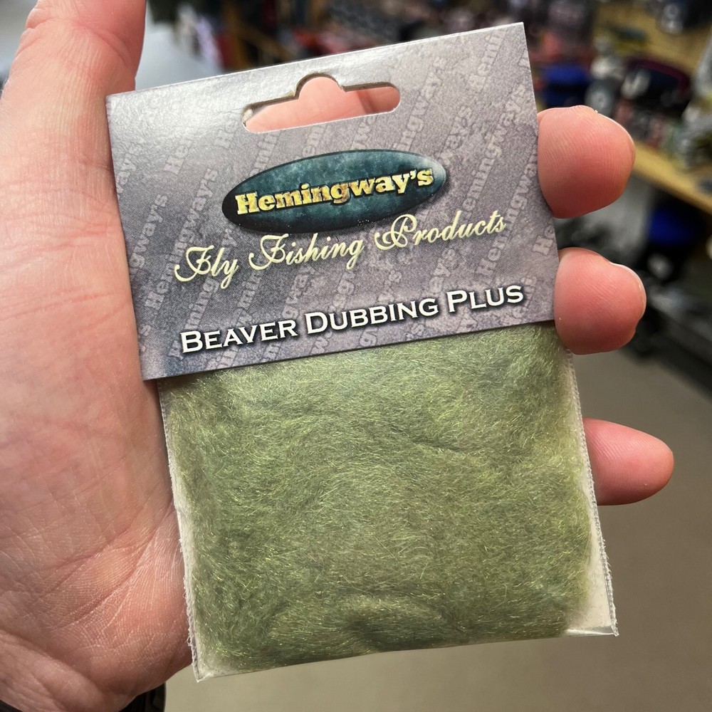 Hemingway's Beaver Plus Dubbing - Light Olive - Fly Tying Materials