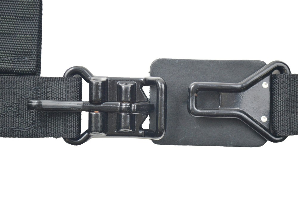 2" LATCH & LINK Y FLOOR MOUNT HARNESS 3 POINT PULL UP BELTS BLACK CHECKERBOARD