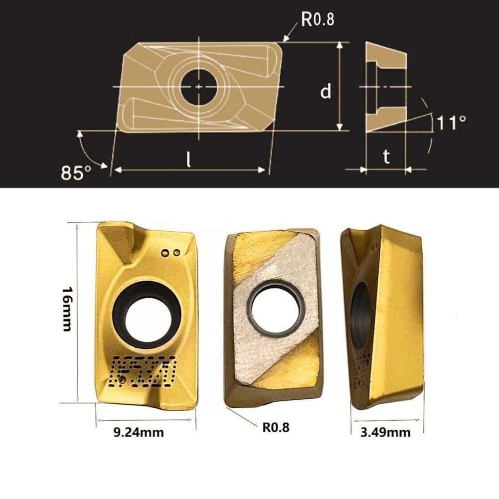 30PCS APMT1604PDER-DP Carbide Milling Inserts For 90deg End Mill Holder 400R