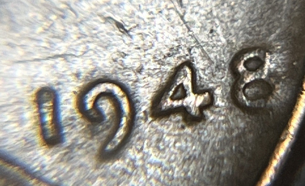 1948 Penny Error Slight Doubling In Date DDO Date Error