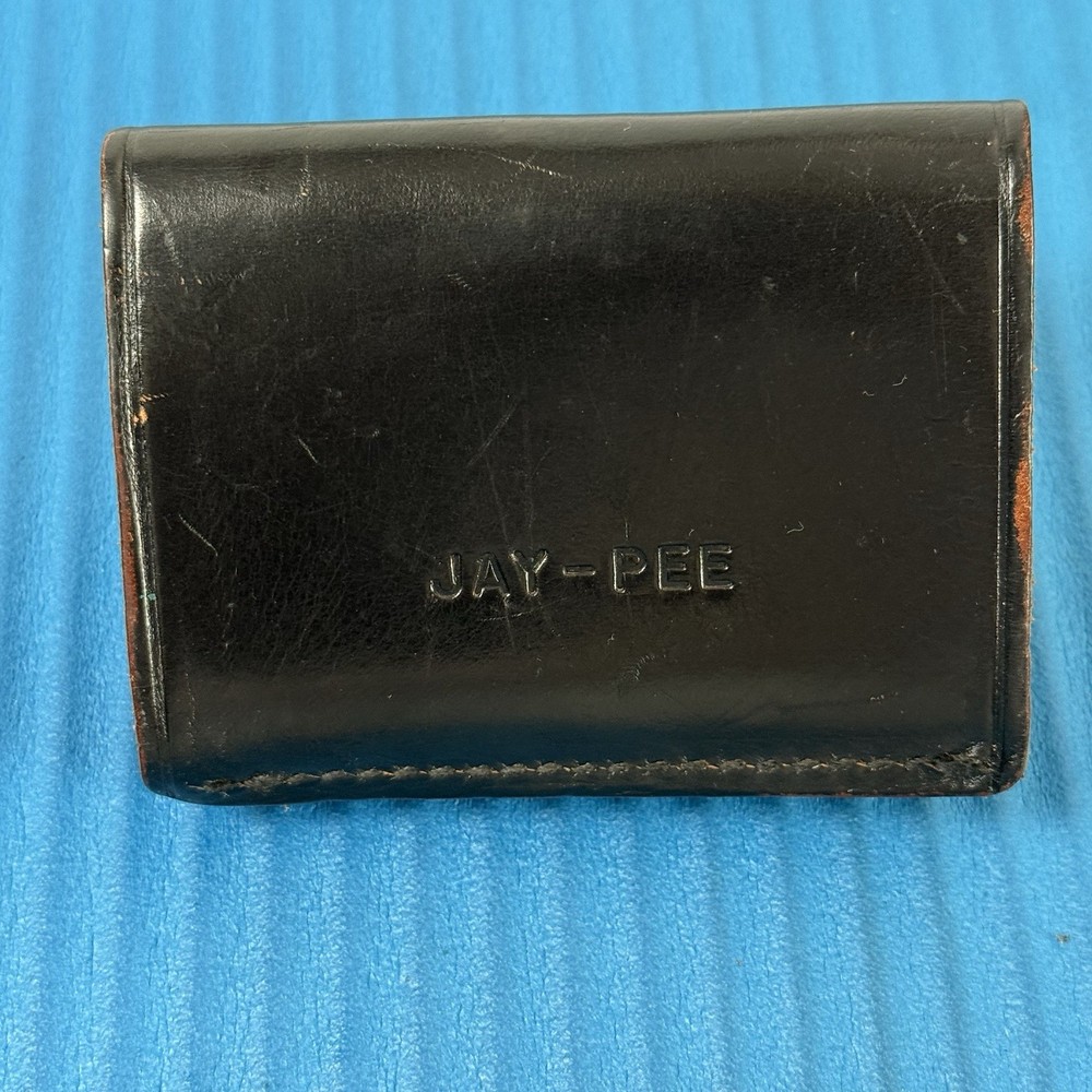 Jay Pee Double 38 Spl. 357 Ammo Dump Snap Pouch Black Leather