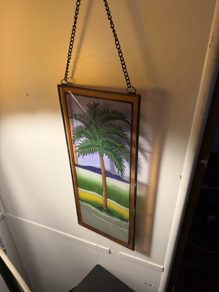 stained glass palm tree