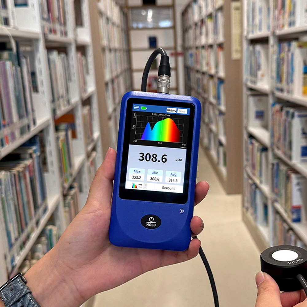2-Light Spectrum Meter Handheld Spectrometer Illuminance Meter Curve