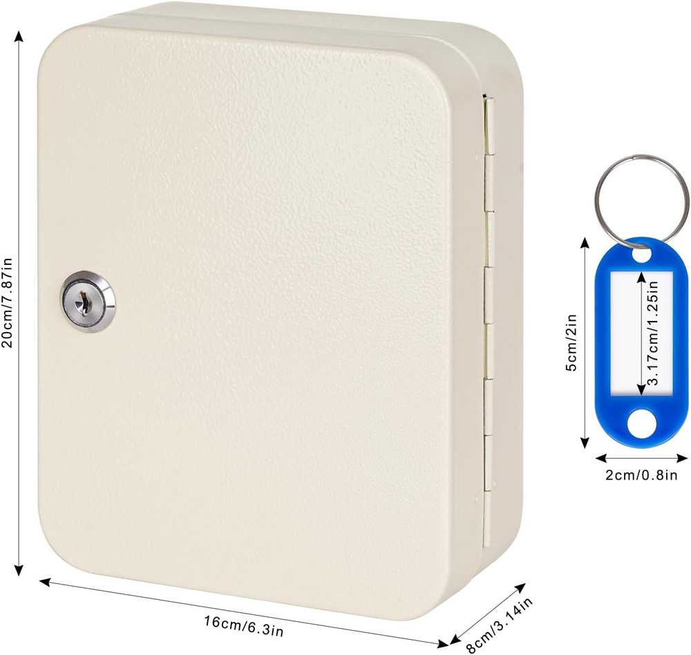 KYODOLED Key Cabinet Wall Mount, Locking Key Organizer, Key Storage Lock Box wit