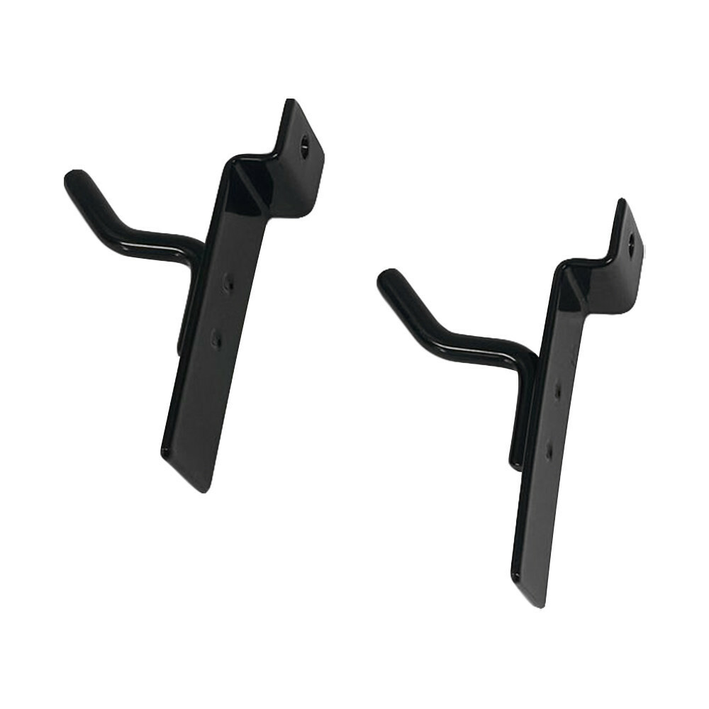 1" Slatwall Hooks, Black, Hanger Display,Display Panel Hooks Wire Metal 25Pc Set