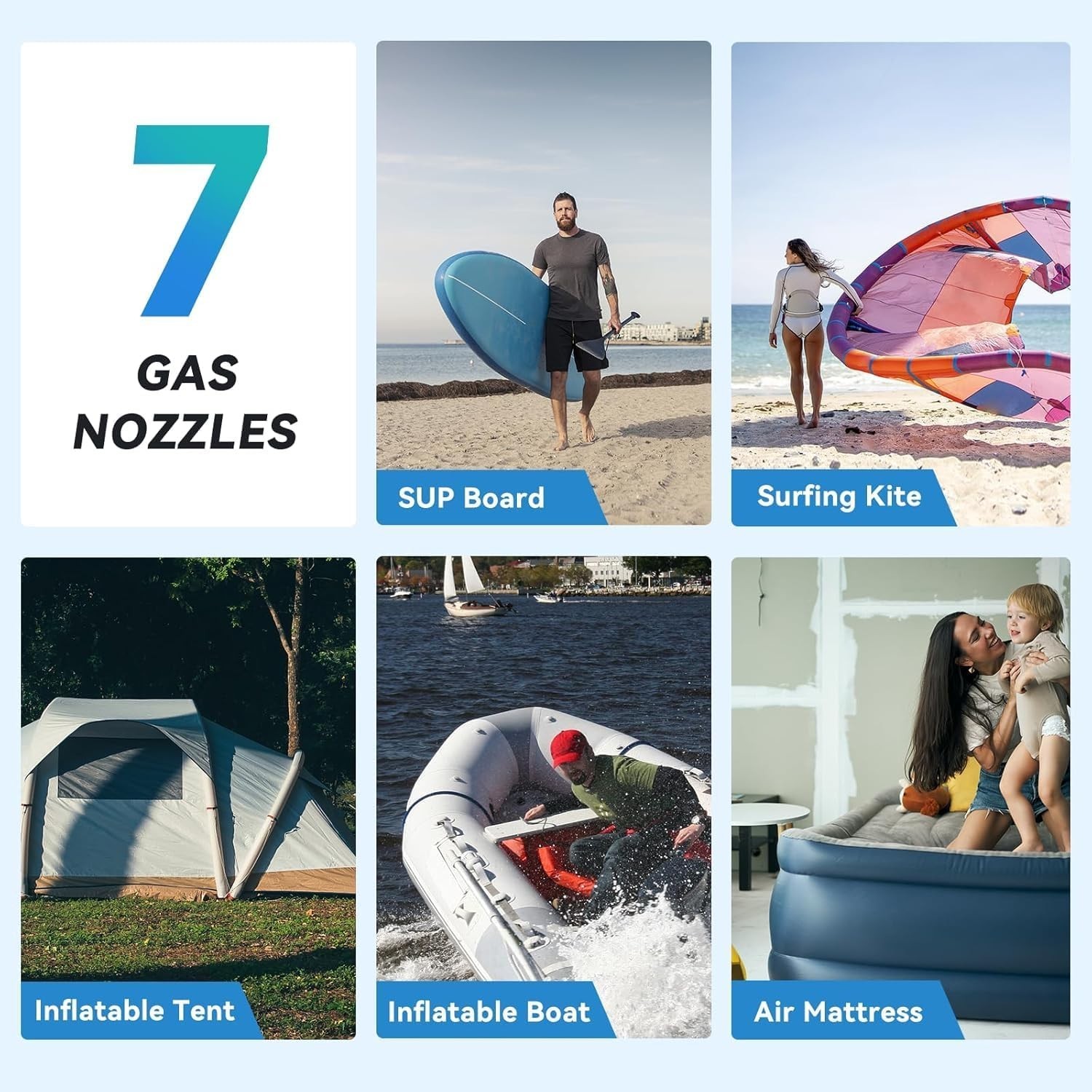 CYCPLUS 20PSI Rechargeable Electric SUP Pump | Inflator for Paddle Board, kayak