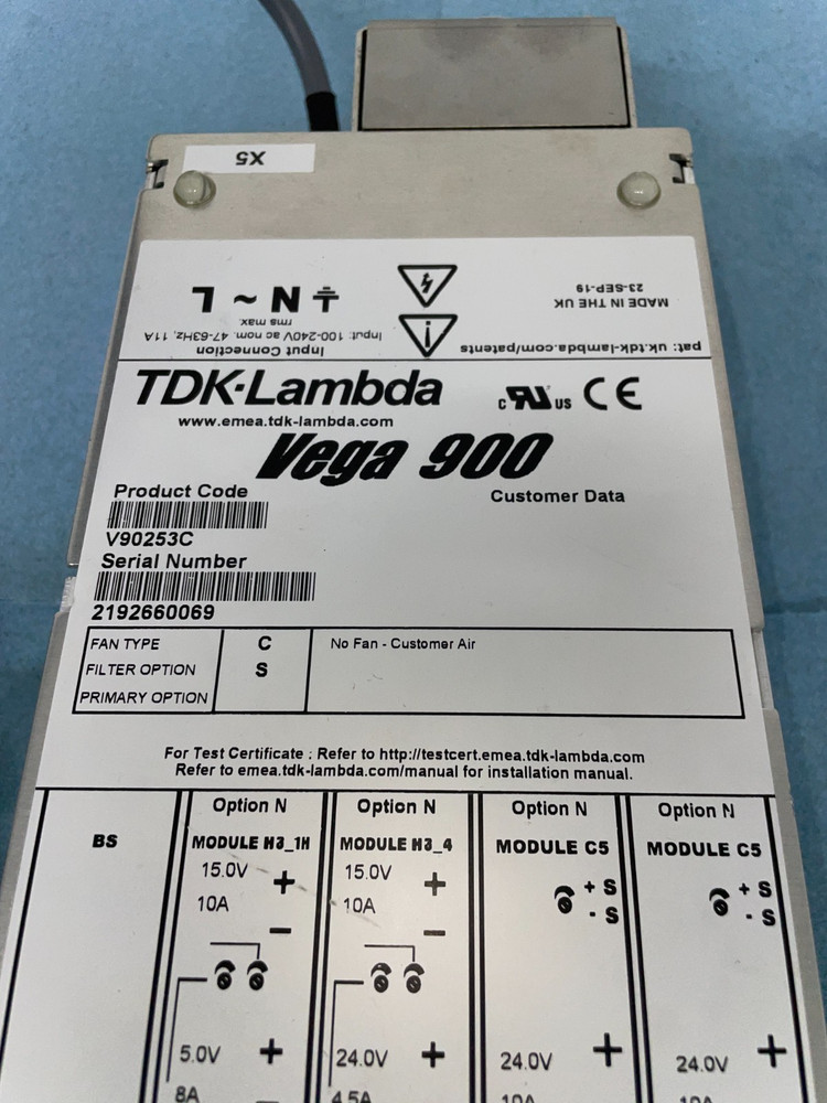 AS IS UNTESTED TDK-LAMBDA VEGA 900 V90253C Power Supply