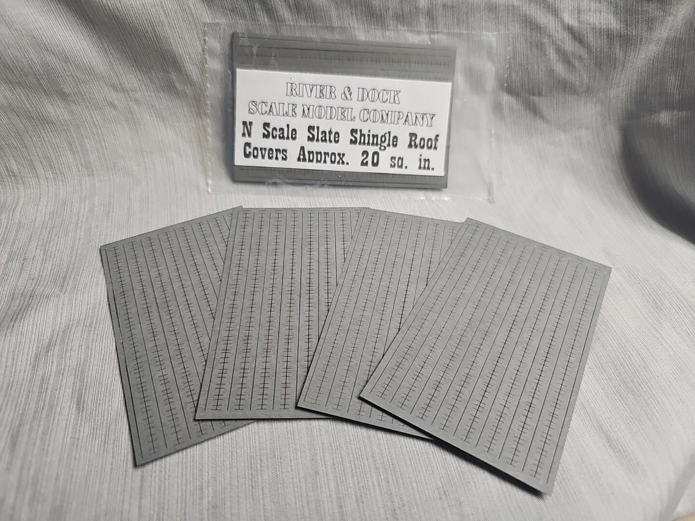 N Scale Laser Cut Slate Roofing Shingles