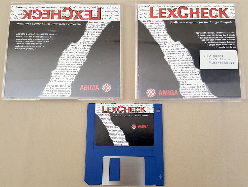 LexCheck ©1987 Spell Checker for Textcraft Scribble ProWrite for Commodore Amiga