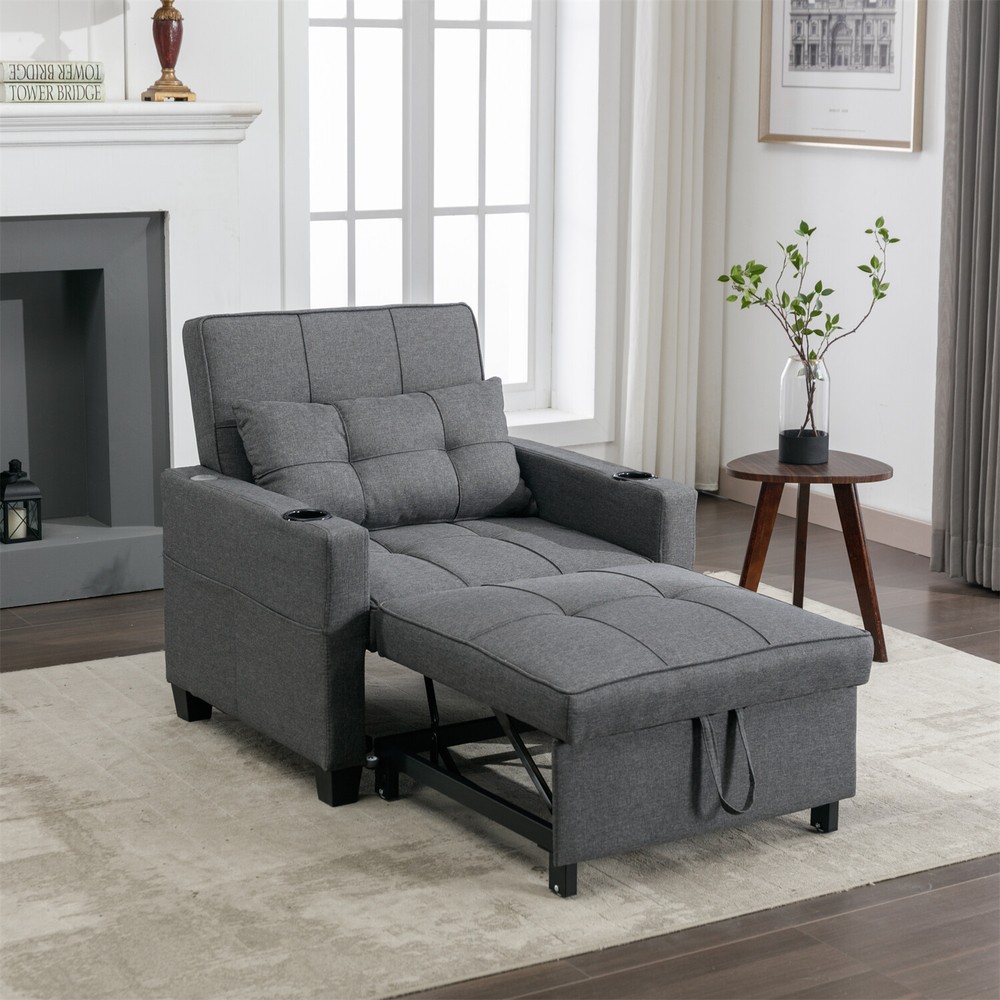 Convertible Sleeper Sofa Bed 3in1 Multi-Function Folding Sofa Bed with USB Ports