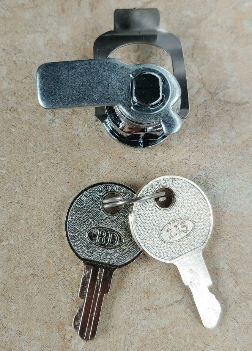 BD 235 Cash Drawer Register Lock & Key Fits Touch Dynamic, CRS, Wasp, APG & More