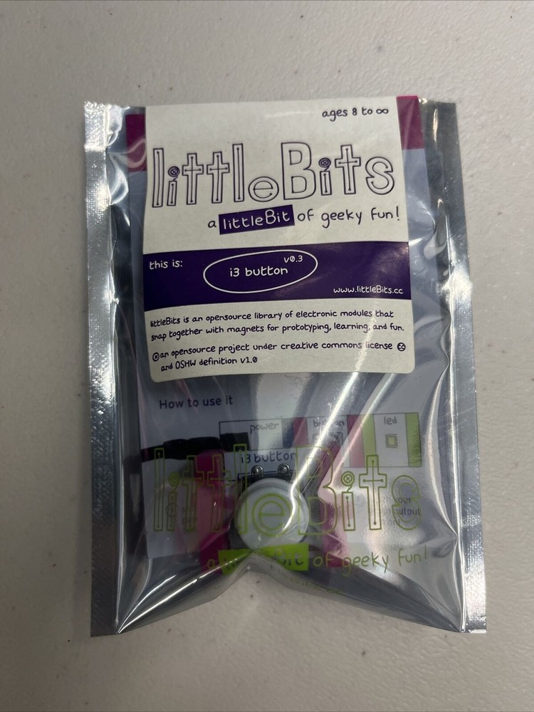 littleBits Electronics Button i3 Button NEW SEALED