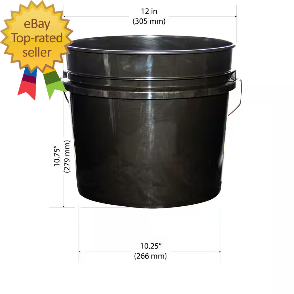 3.5 Gal. Black Pail (10-Pack)