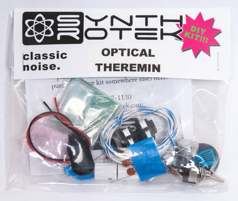 Synthrotek Optical Theremin DIY Kit - Square Wave Light Sensitive 1/4 Inch Jacks