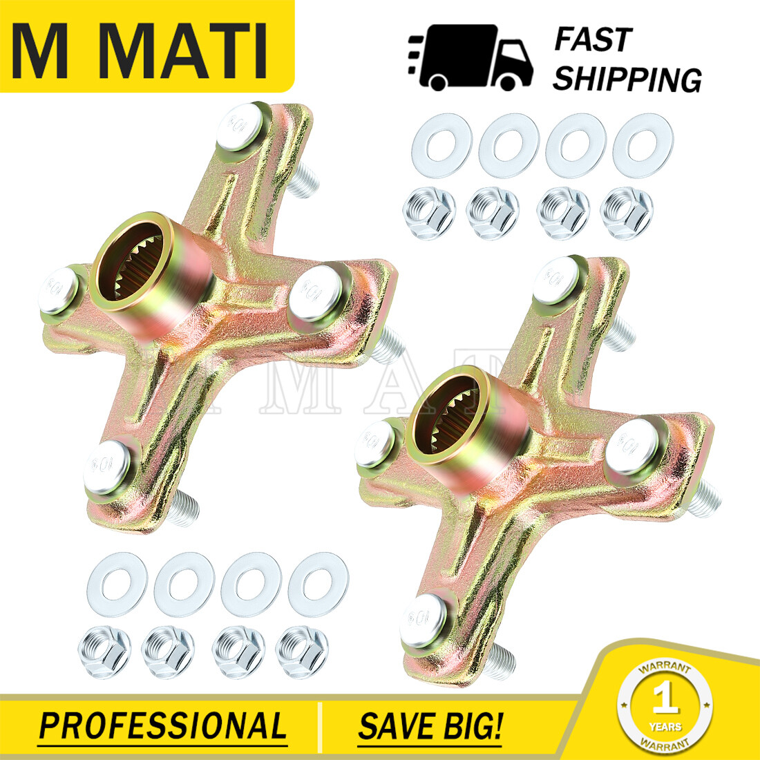 Pair Rear Axle Wheel Hub For Yamaha YFZ450X Warrior350 Raptor250 1PE-F53K0-00-00